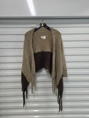 Alberto Makali Boho Festival Eyelash Knit Fringe Cardigan Womens M (BA)